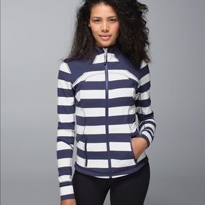 RARE LULULEMON Forme Jacket Steep StripeCadet Blue